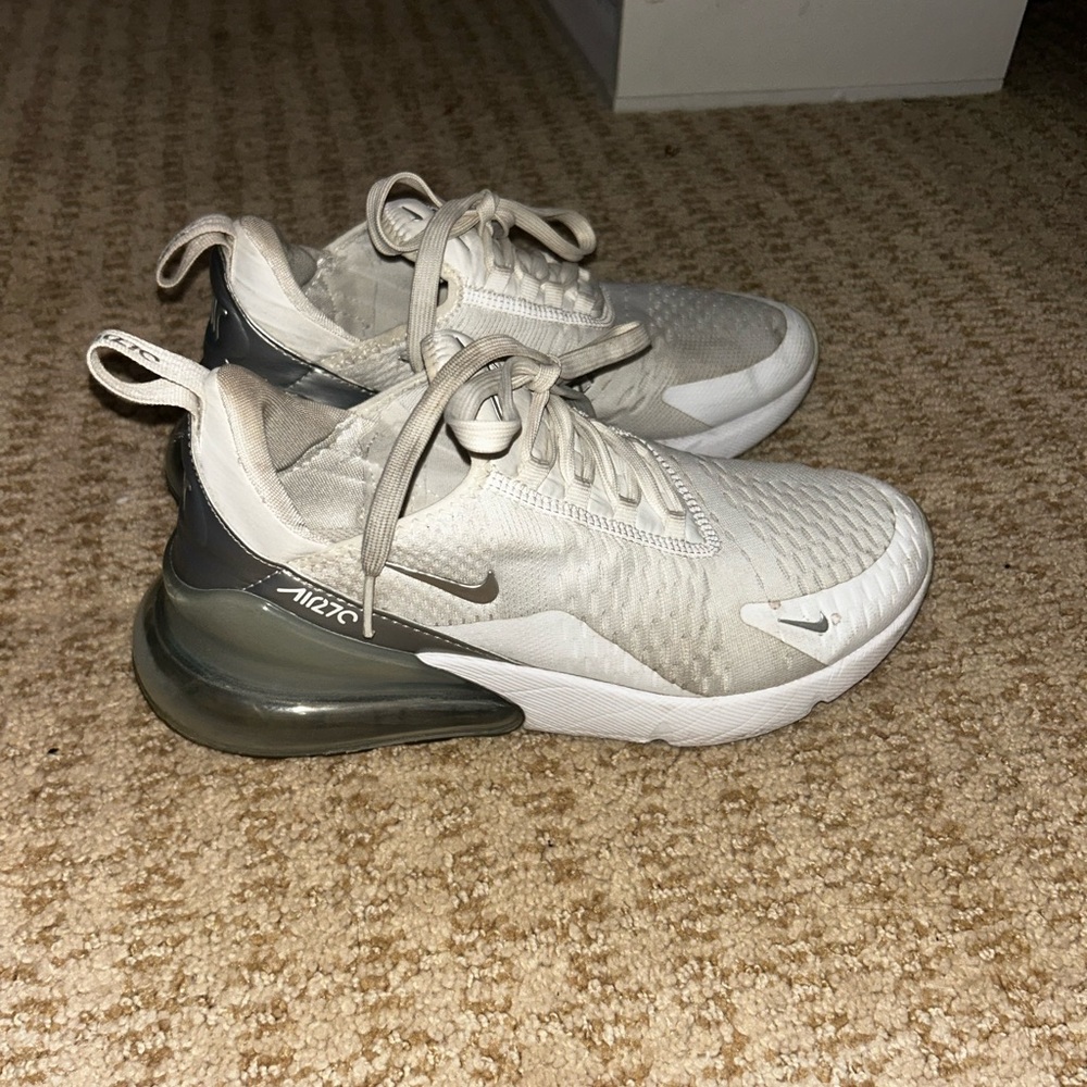 Nike White and Bluish Gray Sneakers